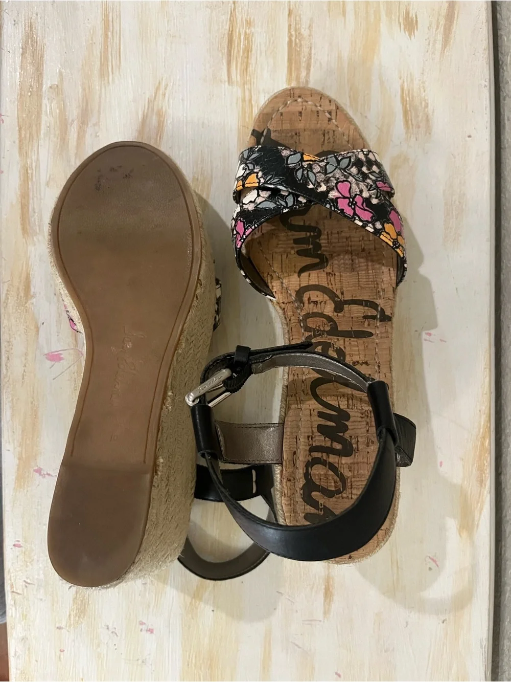 Sam Edelman Destin floral print wedge sandals